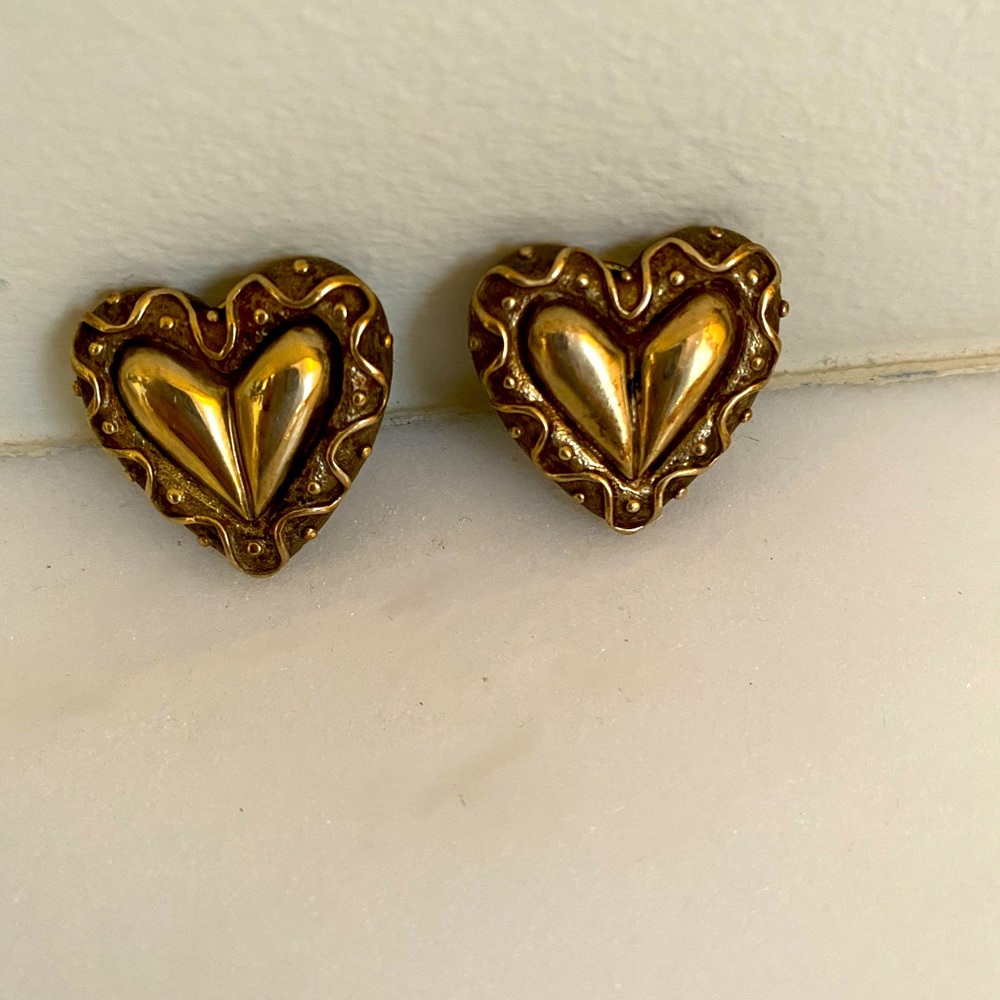 Vermeil Heart Earrings from Neiman Marcus